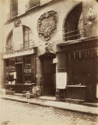 EUGÈNE ATGET (1857-1927) Rue des Canettes, Maison #18 * À la Treille dOr. 6 Rue de Condé. 1899-1900.